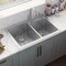 Ruvati 33"x22" Drop-in Topmount Kitchen Sink 16 Gauge SS 60/40 Double Bowl RVM5166 - alternate 7